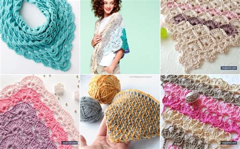 Top 10 Crochet Stitch Ideas for Triangle Shawls + Video Tutorial - Your ...