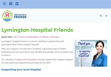 Lymington Hospital Friends - Case Studies - New Forest Online Ltd