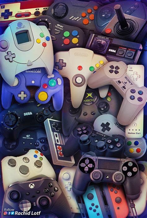 Retro Game Console Wallpaper