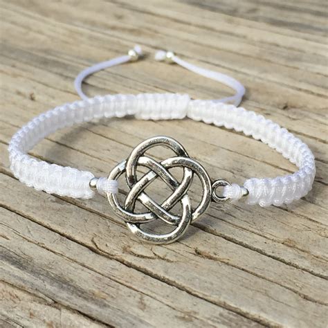 Celtic Knot Bracelet Celtic Knot Anklet Adjustable Macrame