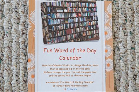 Fun Word of the Day Calendar | Etsy