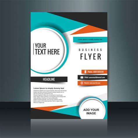 Free Vector | Business flyer template with geometric shapes