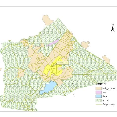 Map of Gaborone in 2002. | Download Scientific Diagram