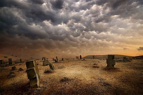 Cemetery | cemetery, wasteland, hdr, clouds | Wasteland, Stock background, Landscape photos