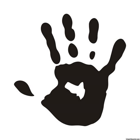 Black Baby Handprint - ClipArt Best