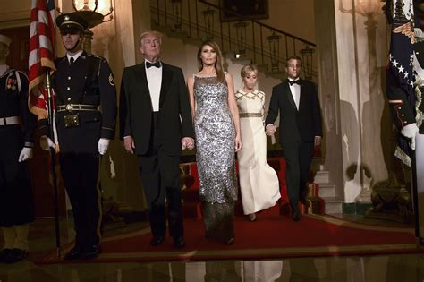 Melania Trump wears sequined Chanel gown to first state dinner