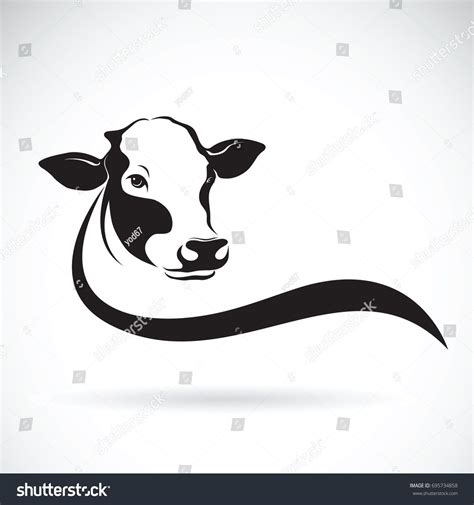 Vector of a cow head design on white background. Farm Animal. #Ad , # ...