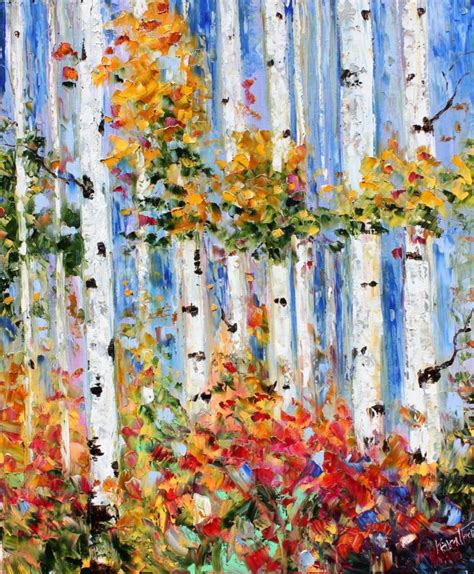 Karen Tarlton: Original oil painting Birch Tree Splendor by Karen Tarlton