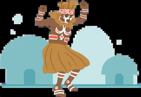 Best Papua traditional dance from indonesia Illustration download in ...