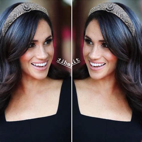 Meghan wearing her wedding tiara. #loyal_royals Meghan Markle Hair, Harry And Megan Markle ...