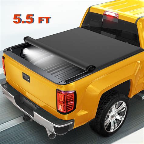 5.5ft Roll Up Tonneau Cover For 2004-2015 Nissan Titan Short Bed W/LED 66" Soft | eBay