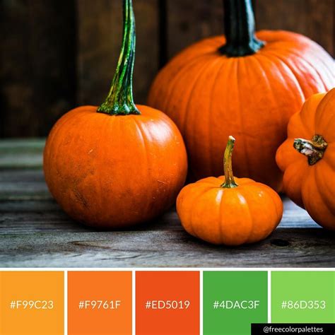 Pumpkins | Fall | Bright |Color Palette Inspiration. | Digital Art Palette … | Halloween color ...