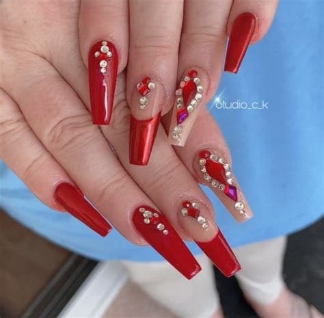 32 Stunning Red Coffin Nails That Are Fiery and Fierce!