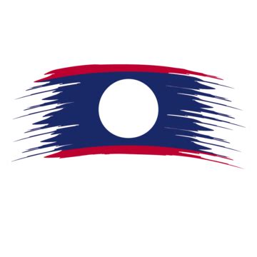 Flag Lao Vector Design Images, Laos Flag Brush Stroke Png, Laos Flag ...