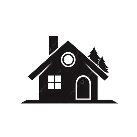 Minimalist Rural House Logo, House, Architecture, Black And White PNG Transparent Image and ...
