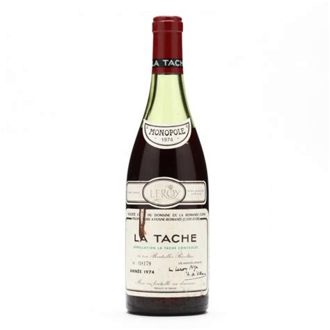 La Tache - Vintage 1974 (Lot 1074 - The January Wine & Whisky ...