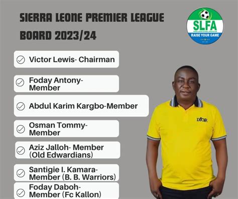 Sierra Leone Premier League Board 2023/2024 - Sierra Leone Football ...