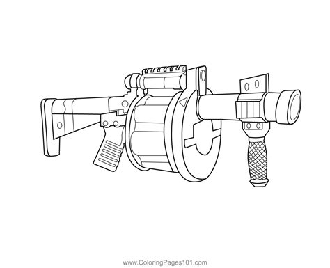 Grenade Launcher Fortnite Coloring Page for Kids - Free Fortnite Printable Coloring Pages Online ...