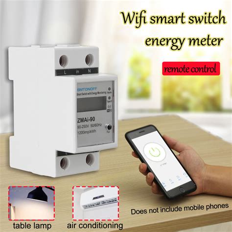 New Smart Life Tuya APP Single Phase Din Rail WIFI Smart Energy Meter ...