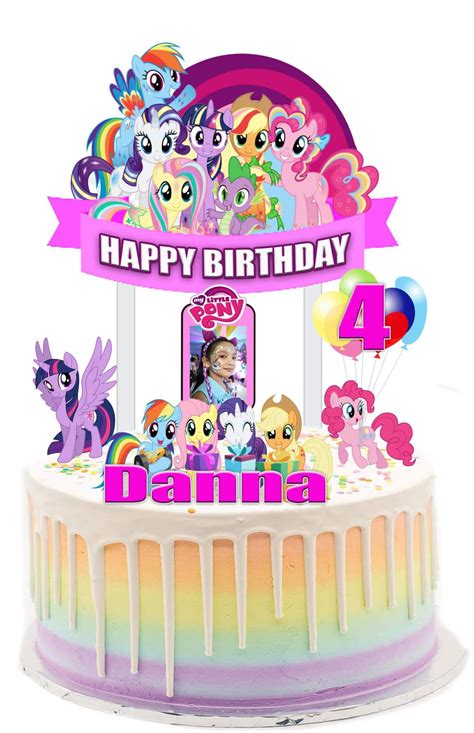 Personalized My Little Pony Cake Topper Set | Lazada PH