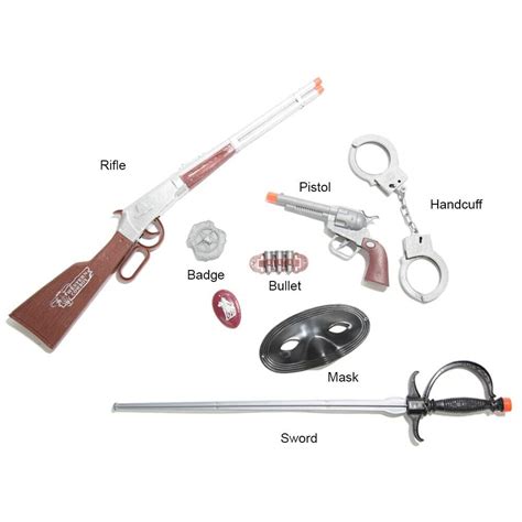 Realistic Wild West Cowboy Toy Gun Pretend Play Set Kids Rifle Revolver Handcuff | eBay