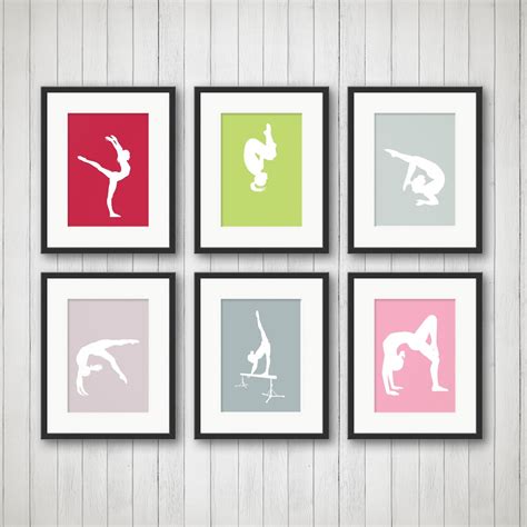 Gymnastic Bedroom Decor Girl Sports Decor Gymnastic Print