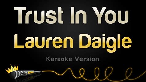 Lauren Daigle - Trust In You (Karaoke Version) - YouTube