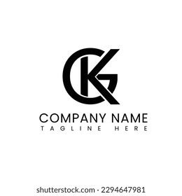 Creative Modern Minimal Gk Logo Design Stock Vector (Royalty Free ...