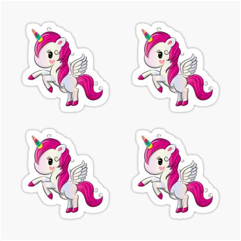 "cute pink unicorn pattern pack" Sticker for Sale by stickers-packs ...