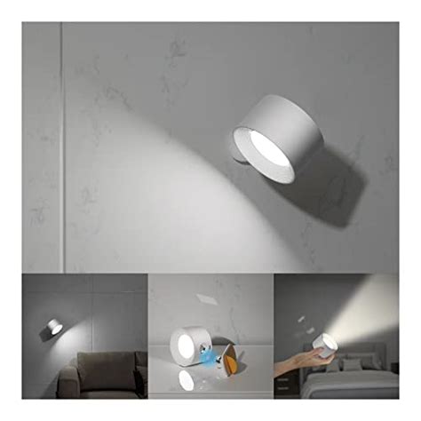 Koopala LED Wall Sconces, Wall Mounted Lamps with Rechargeable Battery ...
