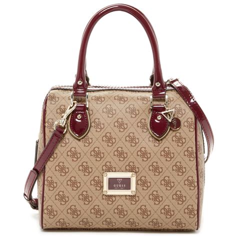 Guess Guess Handbag Reama Box Satchel in Beige (Bordeaux) | Lyst