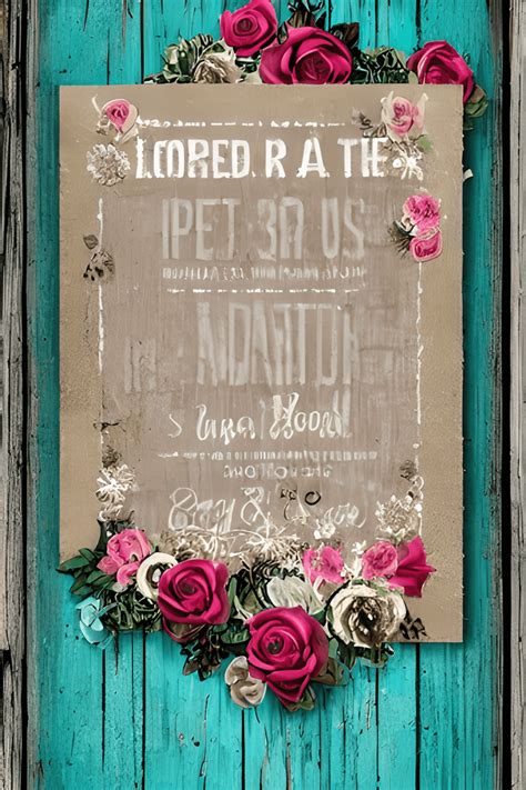 Party Invitation Rustic Wood Background · Creative Fabrica