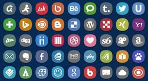 120 Free Cute Social Networking Icons 2014 | PNGs & Vector File