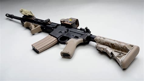 Automatic Ar-15 assault rifle weapon gun military wallpaper | 1920x1080 | 125311 | WallpaperUP