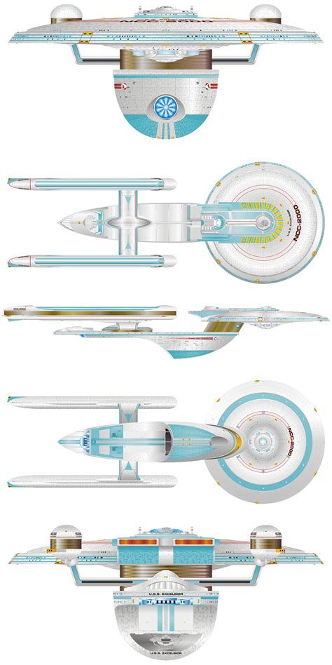 USS Excelsior NCC 2000 | Star trek starships, Star trek ships, Star ...