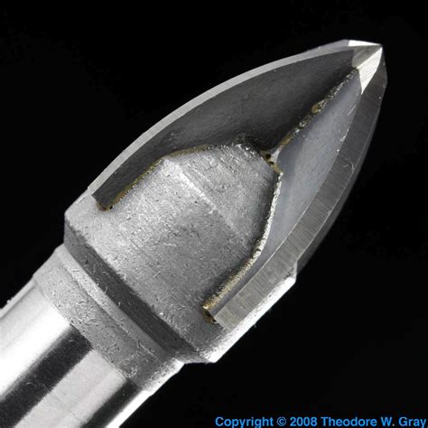 Unusual tungsten carbide drill bit, a sample of the element Tungsten in ...