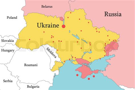 Map of the war in Ukraine and the Middle East. | Stock vector | Colourbox