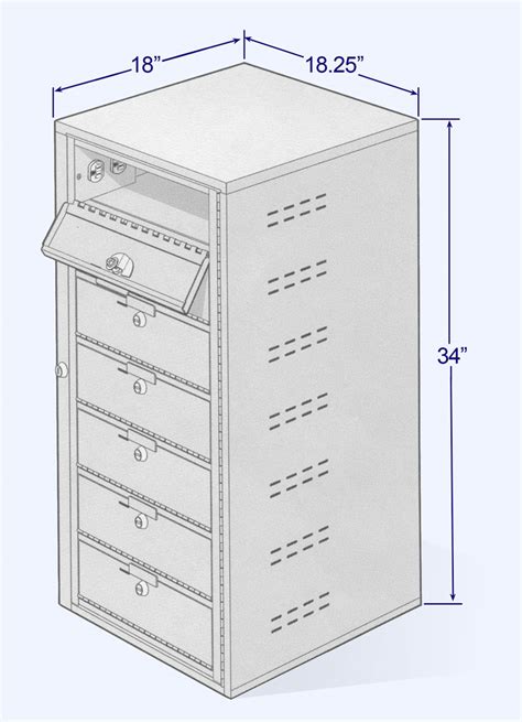 Secura Coin Locker - Laptop Locker Sizes