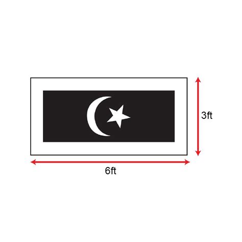 Bendera Terengganu (Polyester) 3 x 6ft