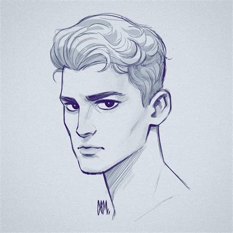 Cameron Mark op Instagram: "Male head sketch. Wasn't in my usual ...