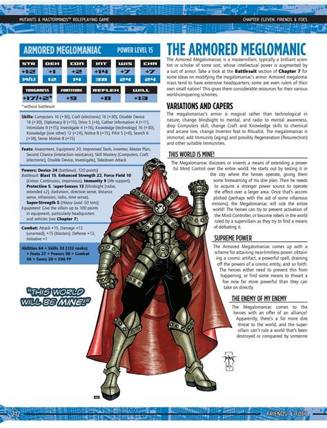 The Armored Megalomaniac D D Character Ideas, Character Concept ...