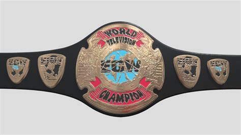 ECW - WORLD TELEVISION CHAMPION BELT - Download Free 3D model by ...