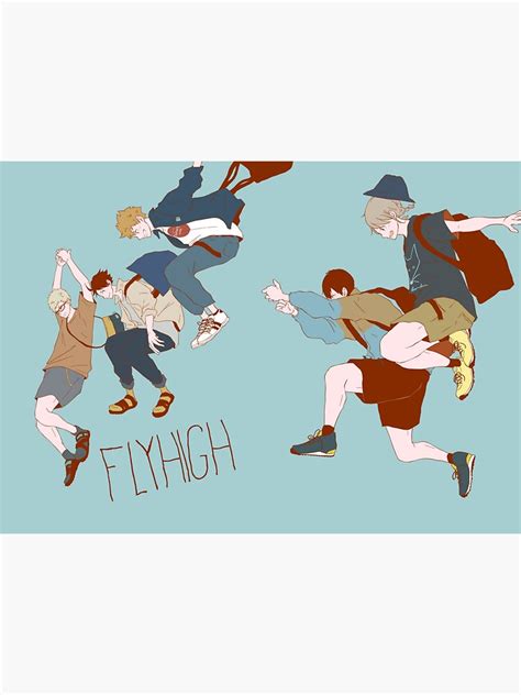 "haikyuu fly high" Sticker for Sale by conniequach | Redbubble