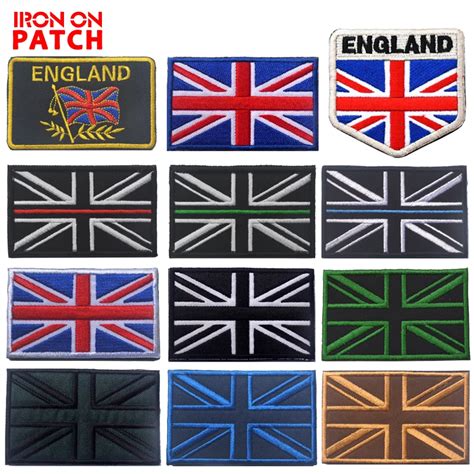 British Flag Embroidered Patches United Kingdom UK National Flag Patch Military Tactical Badge ...