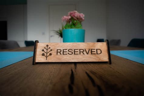 Large Custom Reserved Signs Restaurant Ware Wood Table Sign for Bars ...