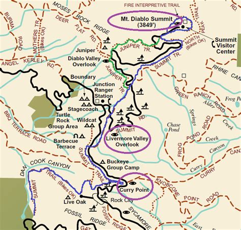 Mount Diablo State Park Map