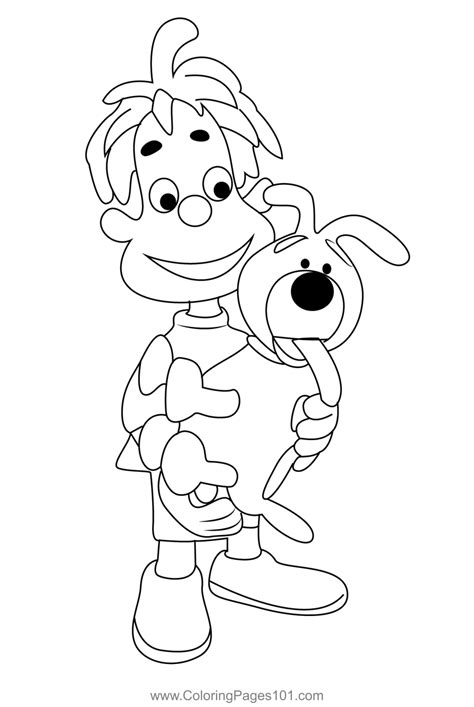 Engie Benjy With Toy Coloring Page for Kids - Free Engie Benjy Printable Coloring Pages Online ...