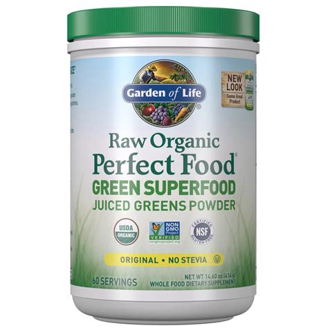 Garden of Life Raw Organic Perfect Food Green Superfood Original No Stevia Juiced Greens Powder ...