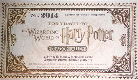 Printable Harry Potter World Tickets