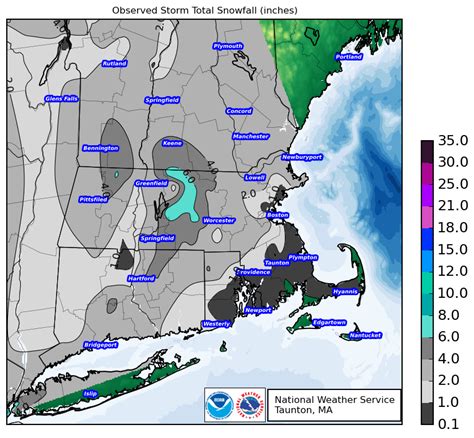 Massachusetts snowfall totals - The Boston Globe